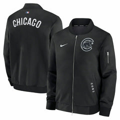 Chicago Cubs 2026 MLB Authentic Dugout Bomber Jacket Black Taass US