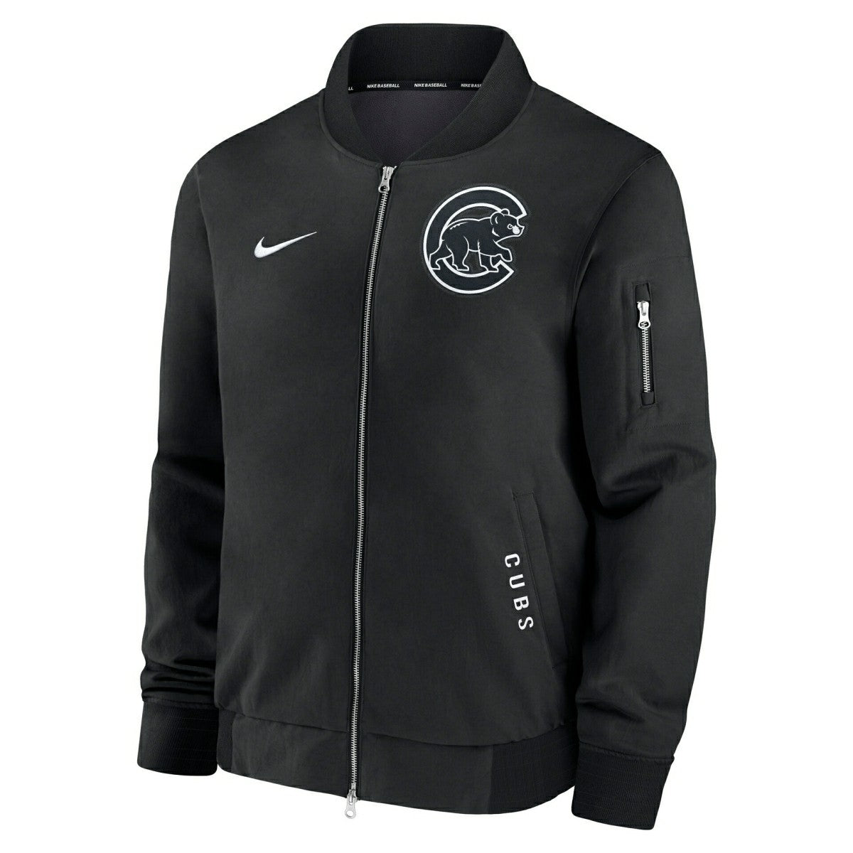 Chicago Cubs 2026 MLB Authentic Dugout Bomber Jacket Black Taass US