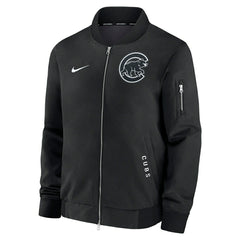 Chicago Cubs 2026 MLB Authentic Dugout Bomber Jacket Black Taass US