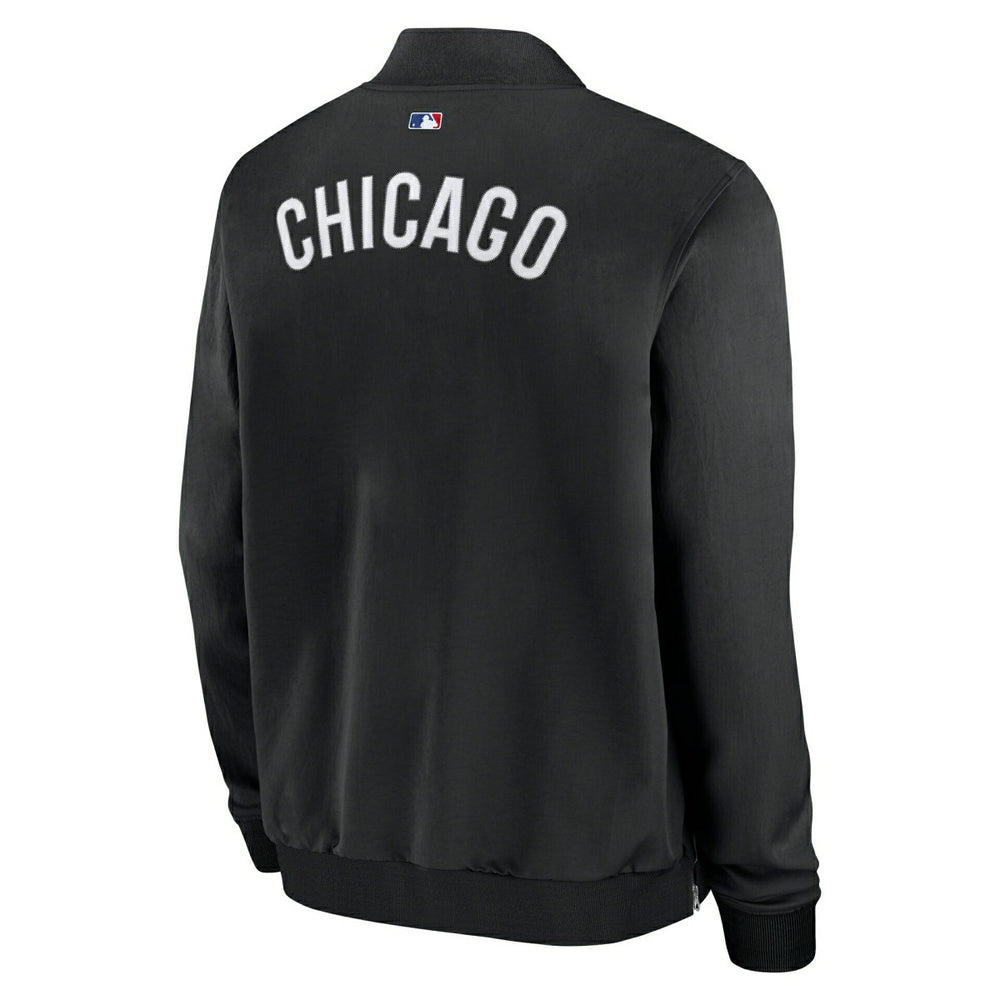 Chicago Cubs 2026 MLB Authentic Dugout Bomber Jacket Black Taass US