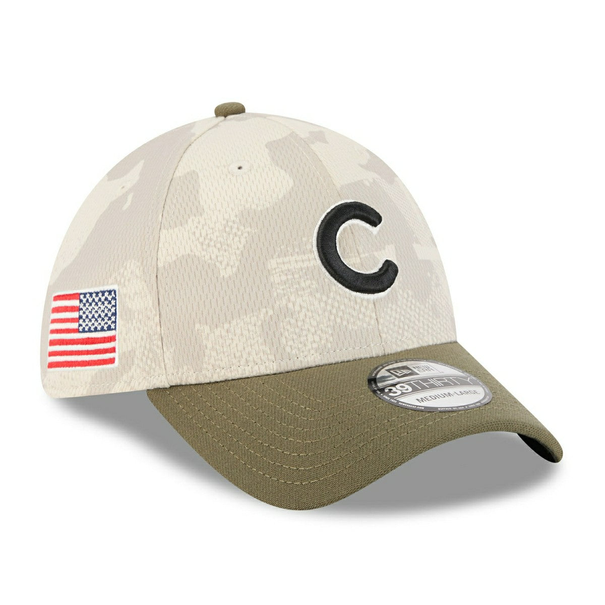 Chicago Cubs 2025 MLB Armed Forces New Era 39THIRTY Flex Cap Taass US