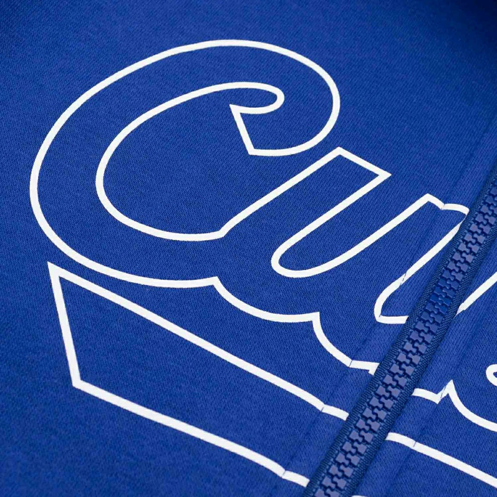 Chicago Cubs Knockout Script MLB Full-Zip Hoodie Blue Taass sale