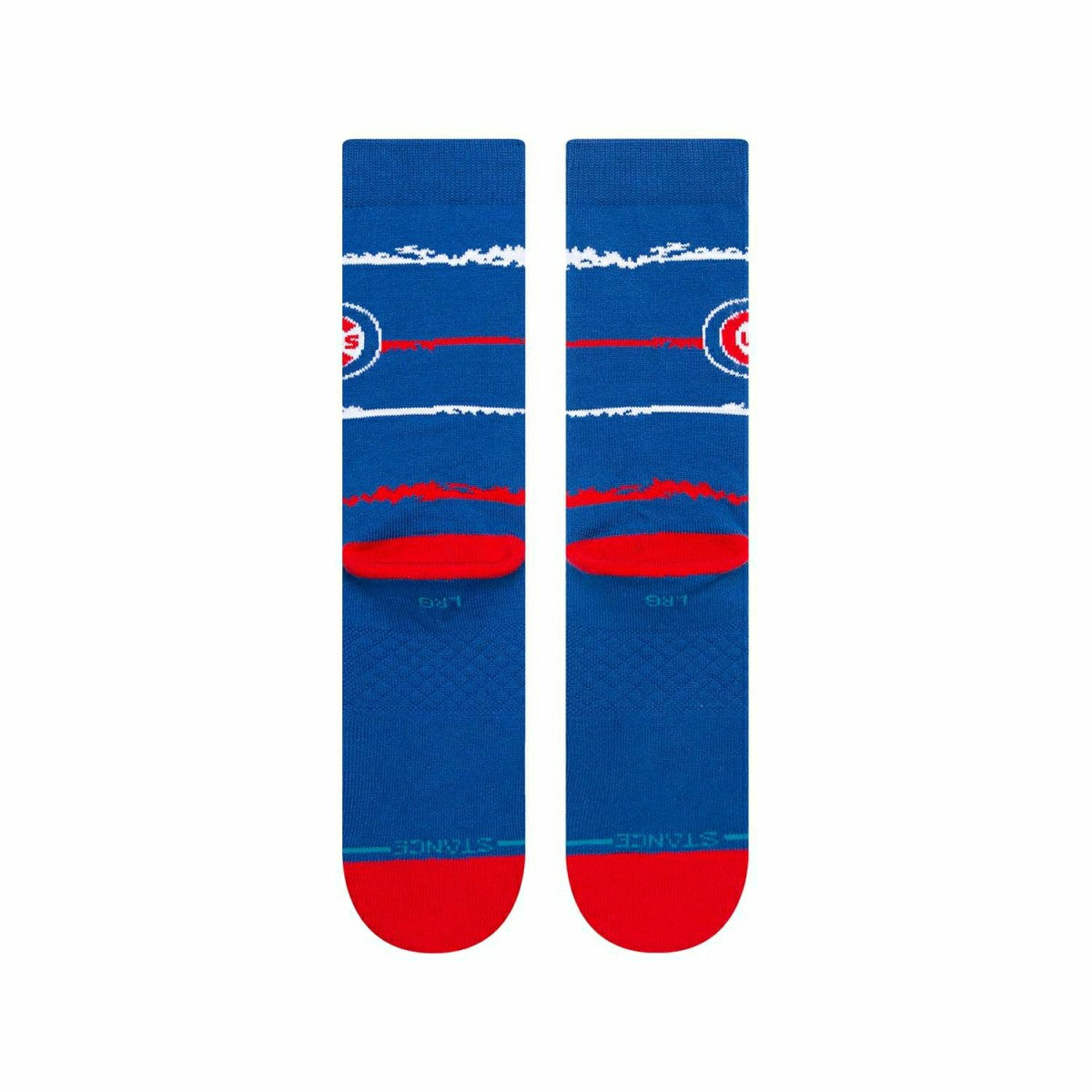 Chicago Cubs Chalk Stance MLB Crew Socks Blue Taass US
