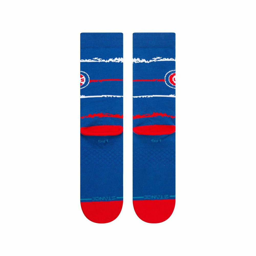 Chicago Cubs Chalk Stance MLB Crew Socks Blue Taass US