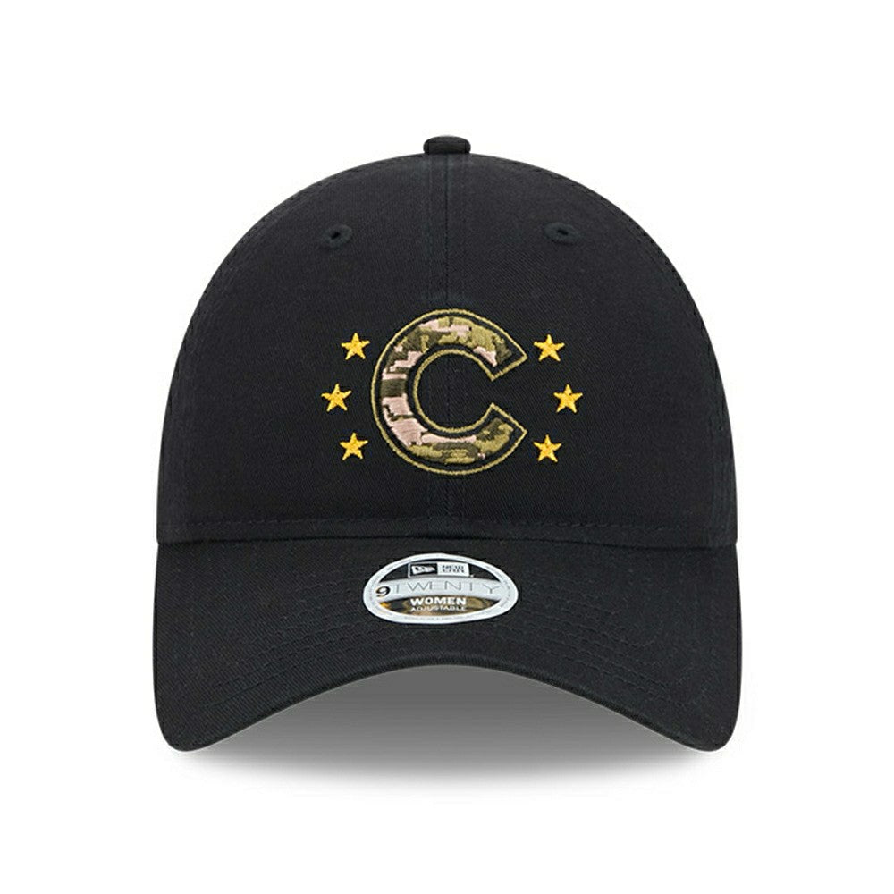 Chicago Cubs 2024 MLB Armed Forces New Era Women's 9TWENTY Cap Black Taass sale