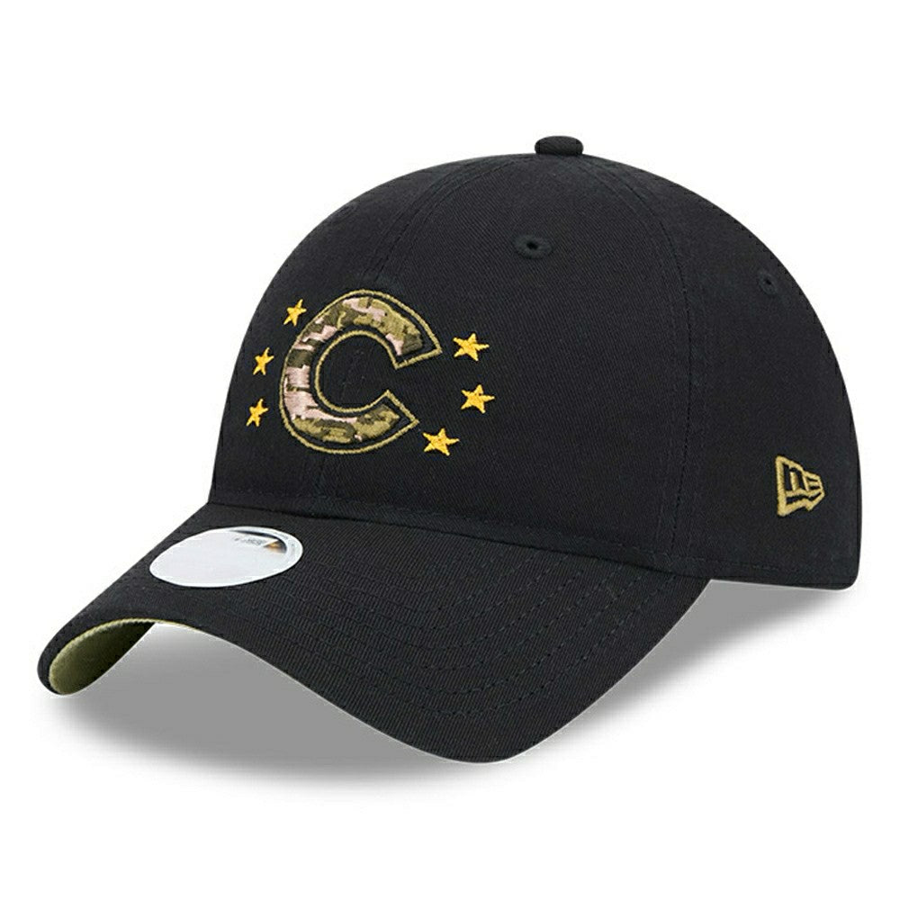 Chicago Cubs 2024 MLB Armed Forces New Era Women's 9TWENTY Cap Black Taass sale