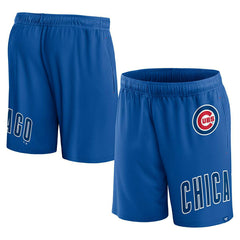Chicago Cubs Clincher Fanatics MLB Mesh Shorts Blue Fashion