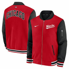 Chicago White Sox City Connect 2026 MLB Authentic Dugout Bomber Jacket Red Taass sale