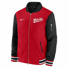 Chicago White Sox City Connect 2026 MLB Authentic Dugout Bomber Jacket Red Taass sale