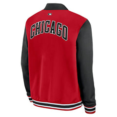 Chicago White Sox City Connect 2026 MLB Authentic Dugout Bomber Jacket Red Taass sale