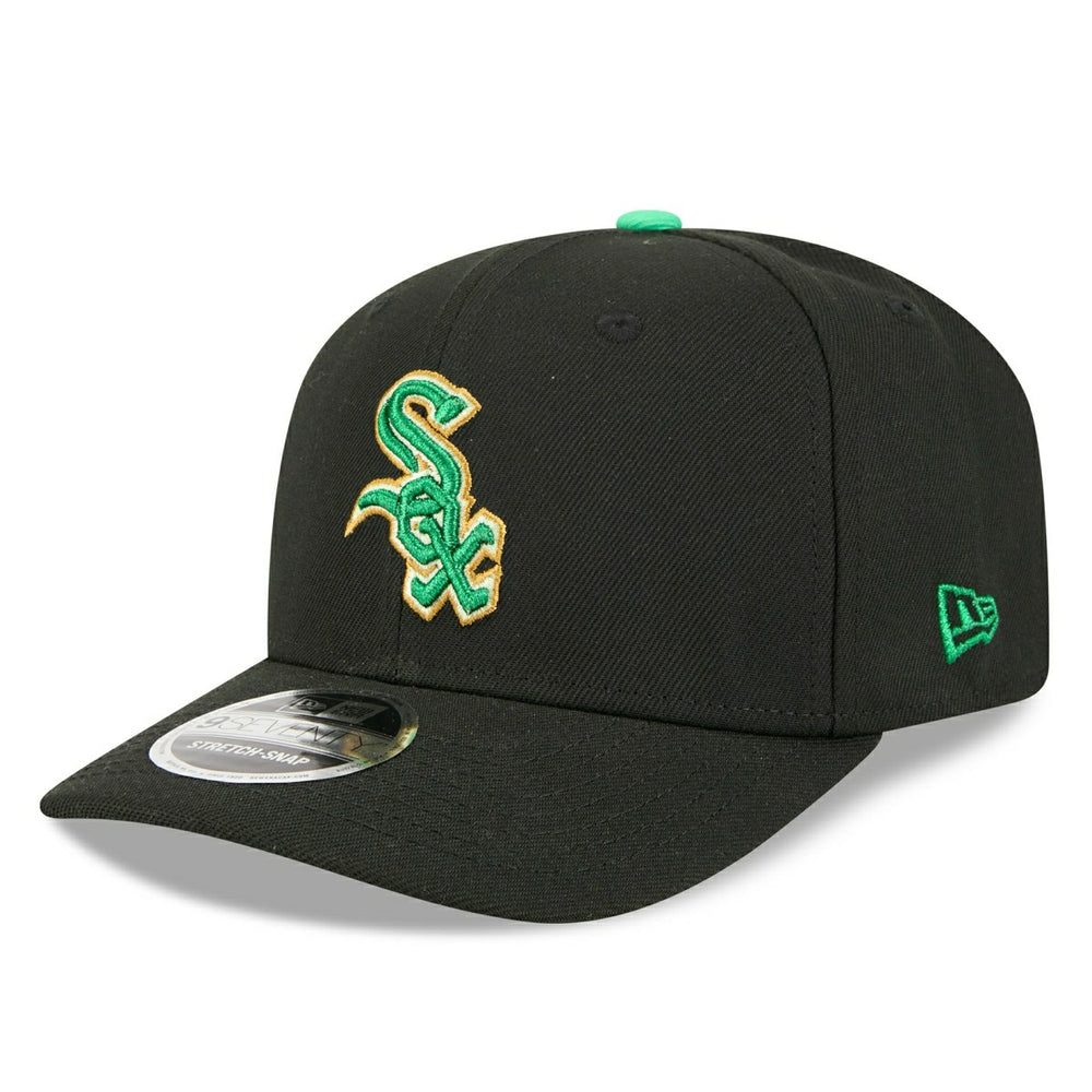 Chicago White Sox 2026 St. Patrick's Day 9SEVENTY Stretch-Snap MLB Cap Black Lifestyle