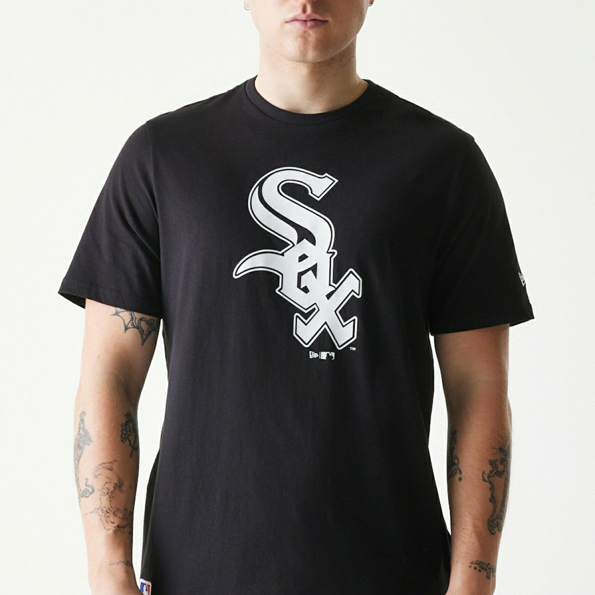 Chicago White Sox Team Logo New Era MLB T-Shirt Black Lifestyle
