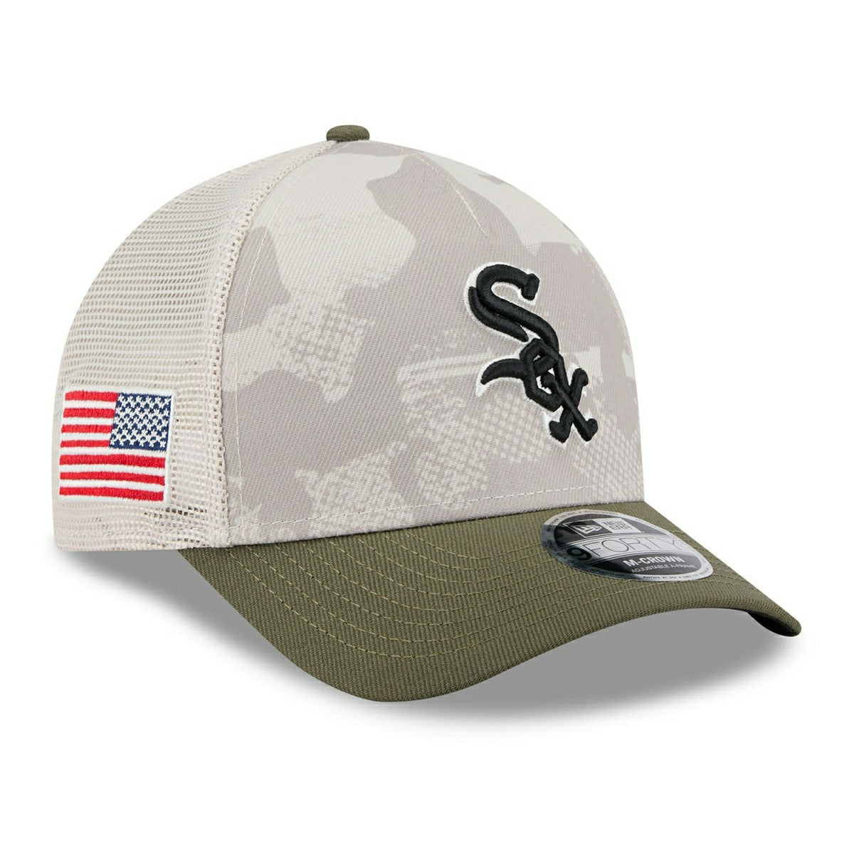 Chicago White Sox 2025 MLB Armed Forces 9FORTY M-Crown A-Frame Snapback Cap Taass sale