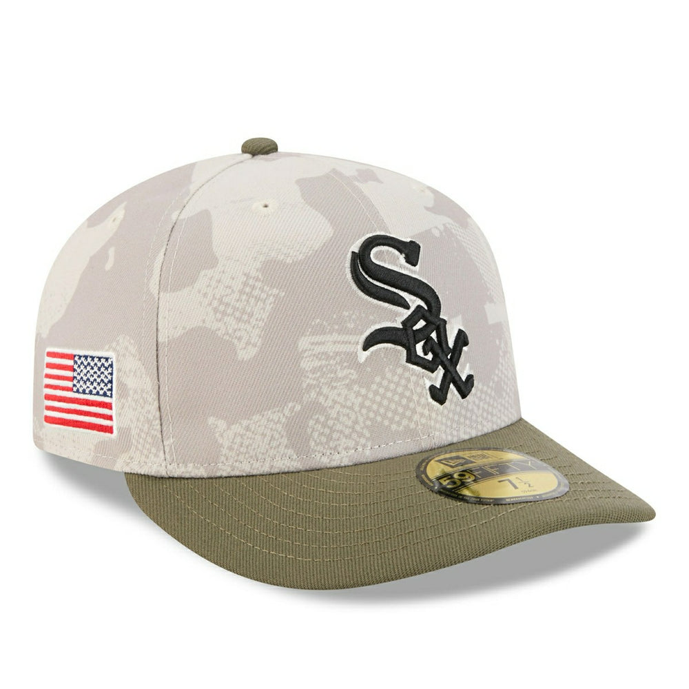 Chicago White Sox 2025 MLB Authentic Armed Forces Pre-Curved 59FIFTY Fitted Cap Taass for sale