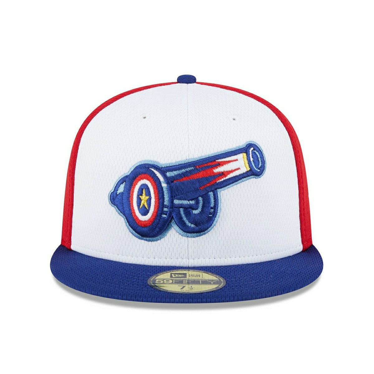 Kannapolis Cannon Ballers MiLB Batting Practice Authentic 59FIFTY Fitted Cap Red/White Taass US