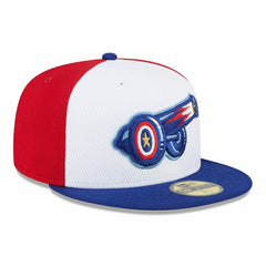 Kannapolis Cannon Ballers MiLB Batting Practice Authentic 59FIFTY Fitted Cap Red/White Taass US