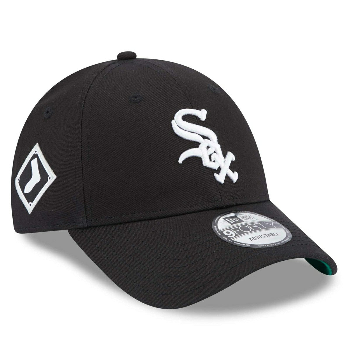 Chicago White Sox Side Patch New Era 9FORTY MLB Cap Black Taass sale