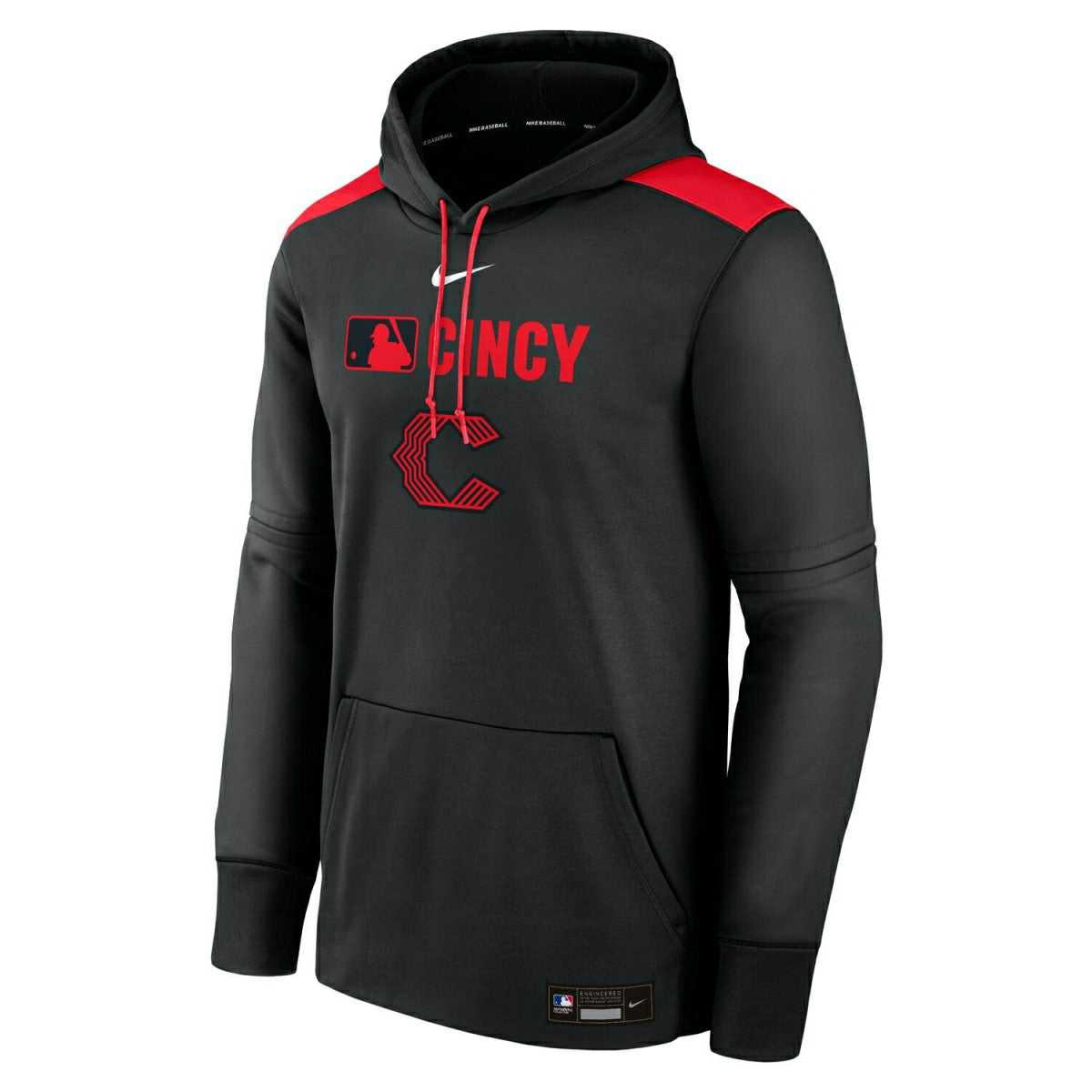 Cincinnati Reds 2025 City Connect MLB Authentic Therma Hoodie Black Taass US