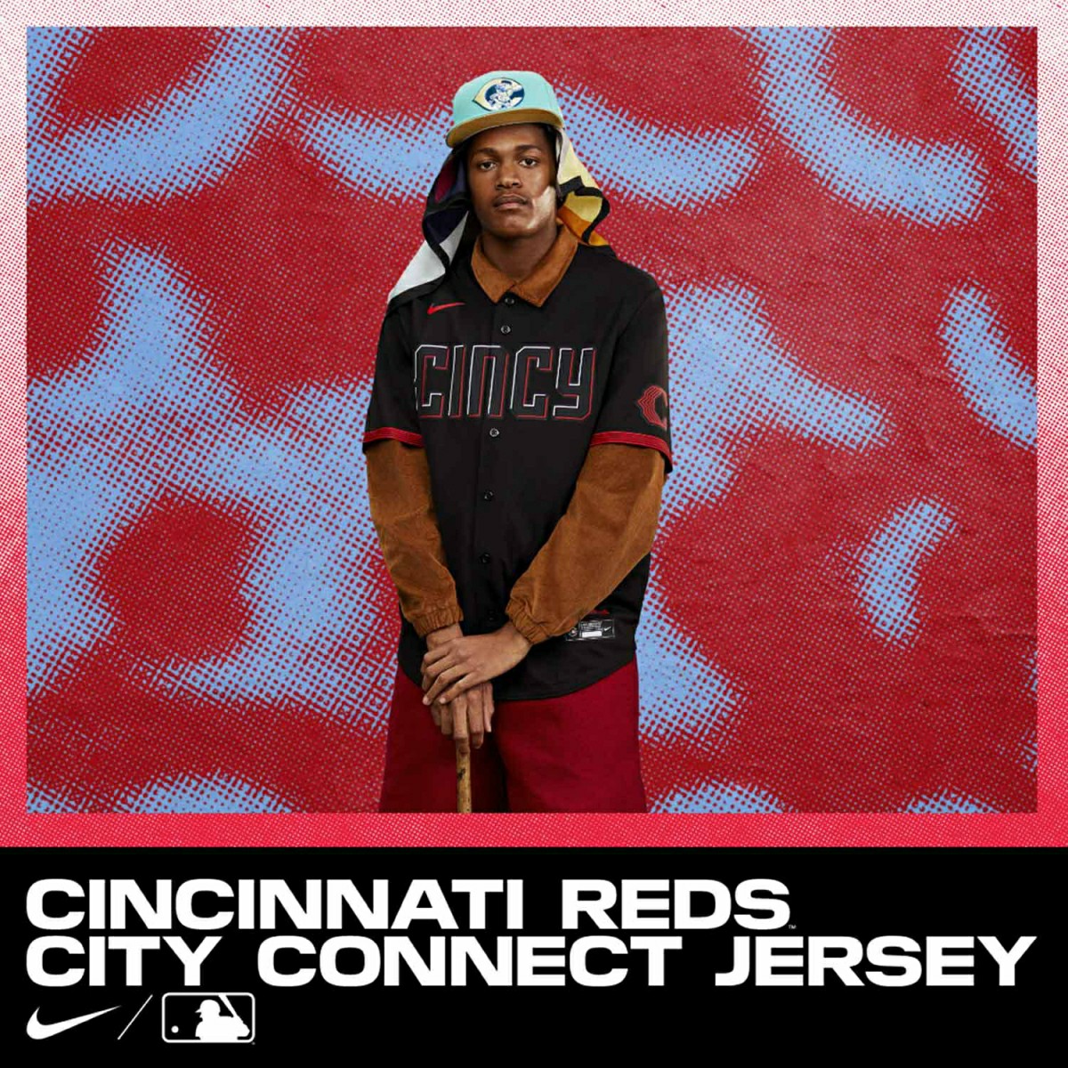 Cincinnati Reds Nike City Connect MLB Jersey Black Classic