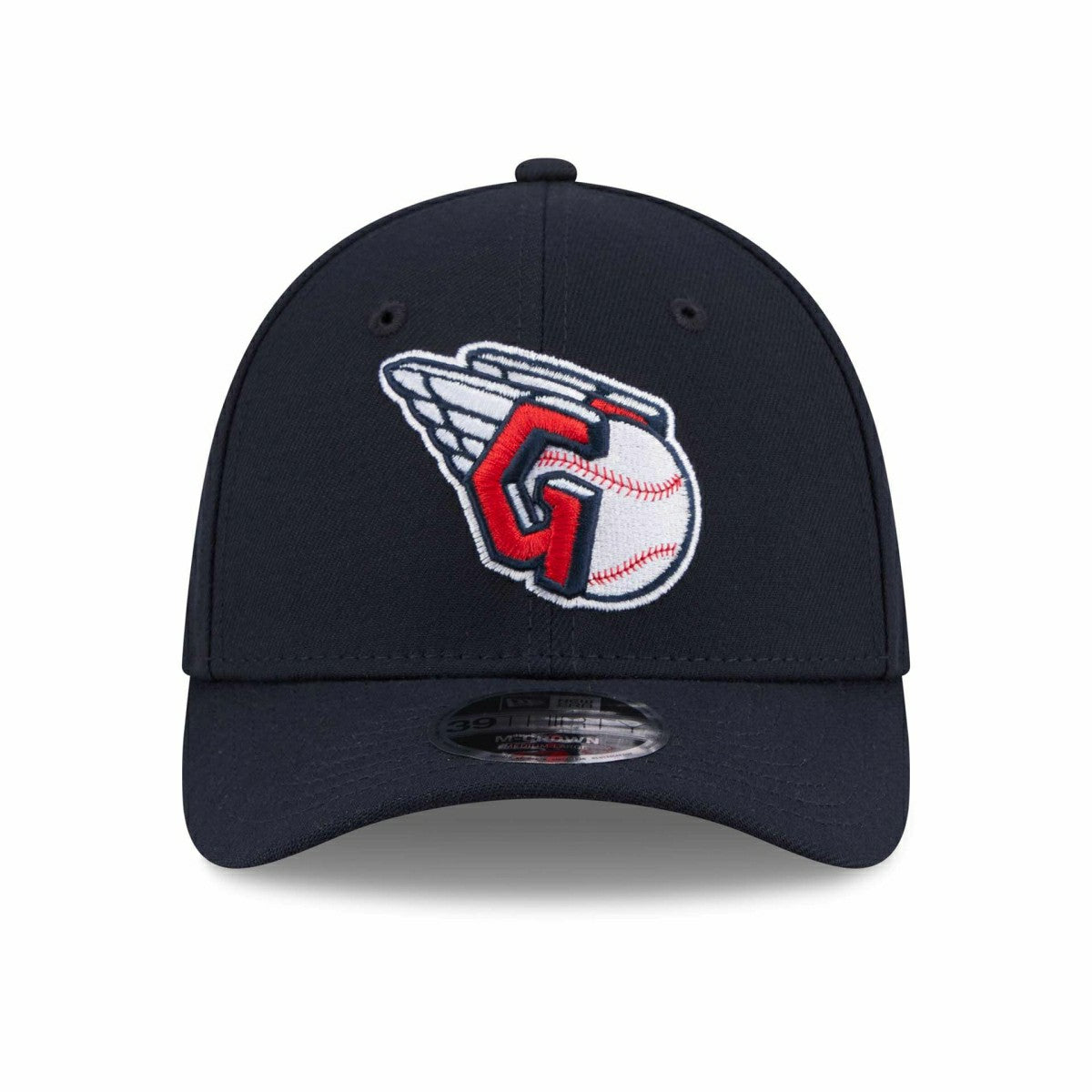 Cleveland Guardians MLB Alternate Team Logo 39THIRTY M-Crown Flex Cap Navy Fashion