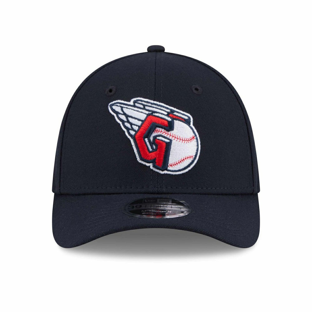 Cleveland Guardians MLB Alternate Team Logo 39THIRTY M-Crown Flex Cap Navy Fashion