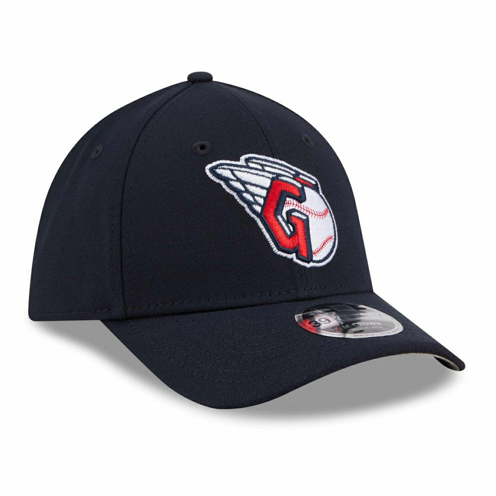 Cleveland Guardians MLB Alternate Team Logo 39THIRTY M-Crown Flex Cap Navy Fashion