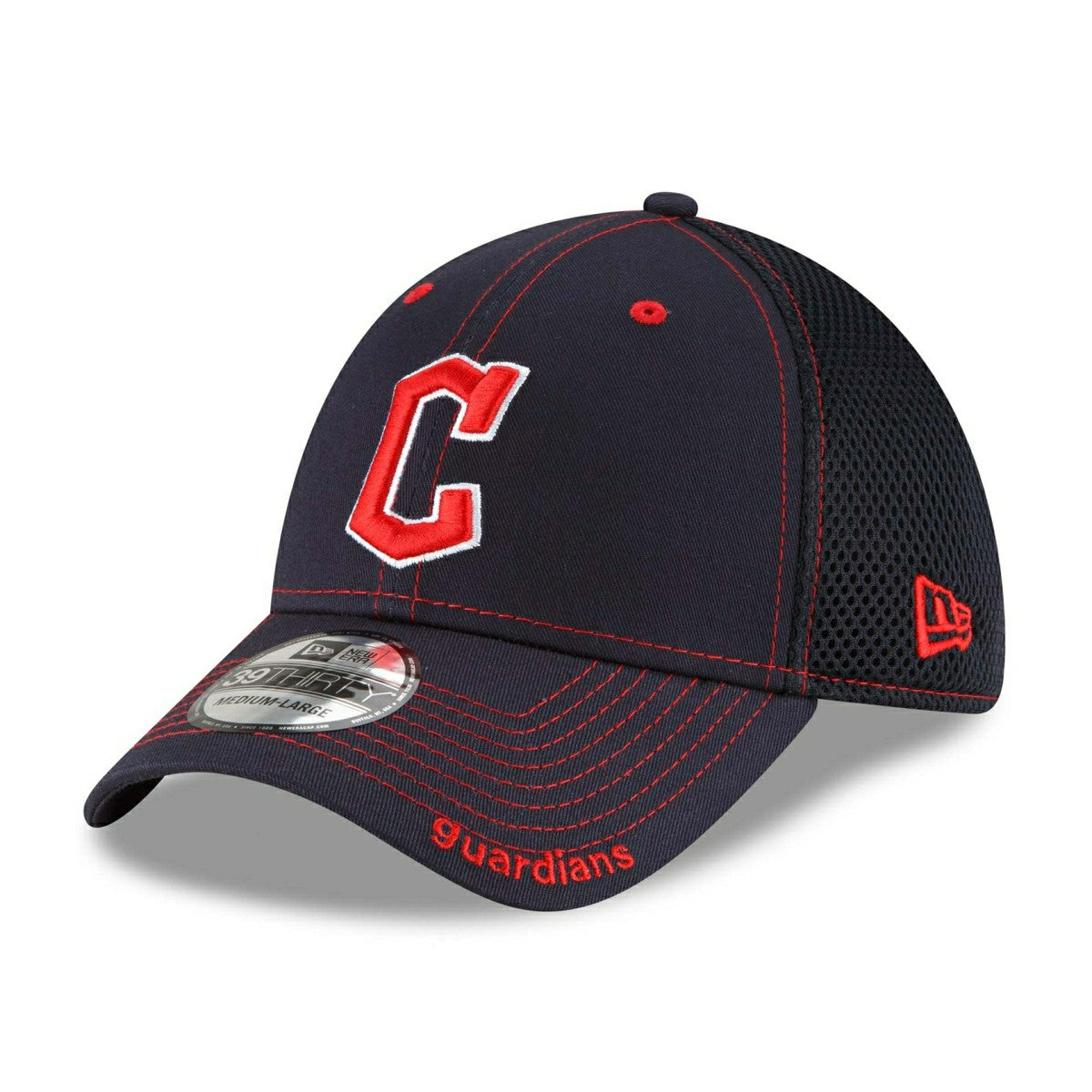 Cleveland Guardians Team Neo New Era 39THIRTY MLB Cap Navy Taass for sale