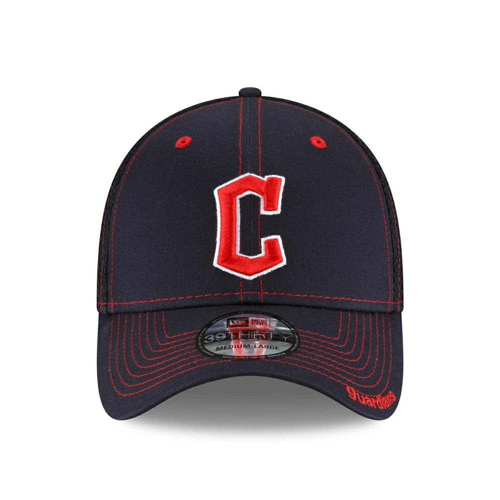 Cleveland Guardians Team Neo New Era 39THIRTY MLB Cap Navy Taass for sale