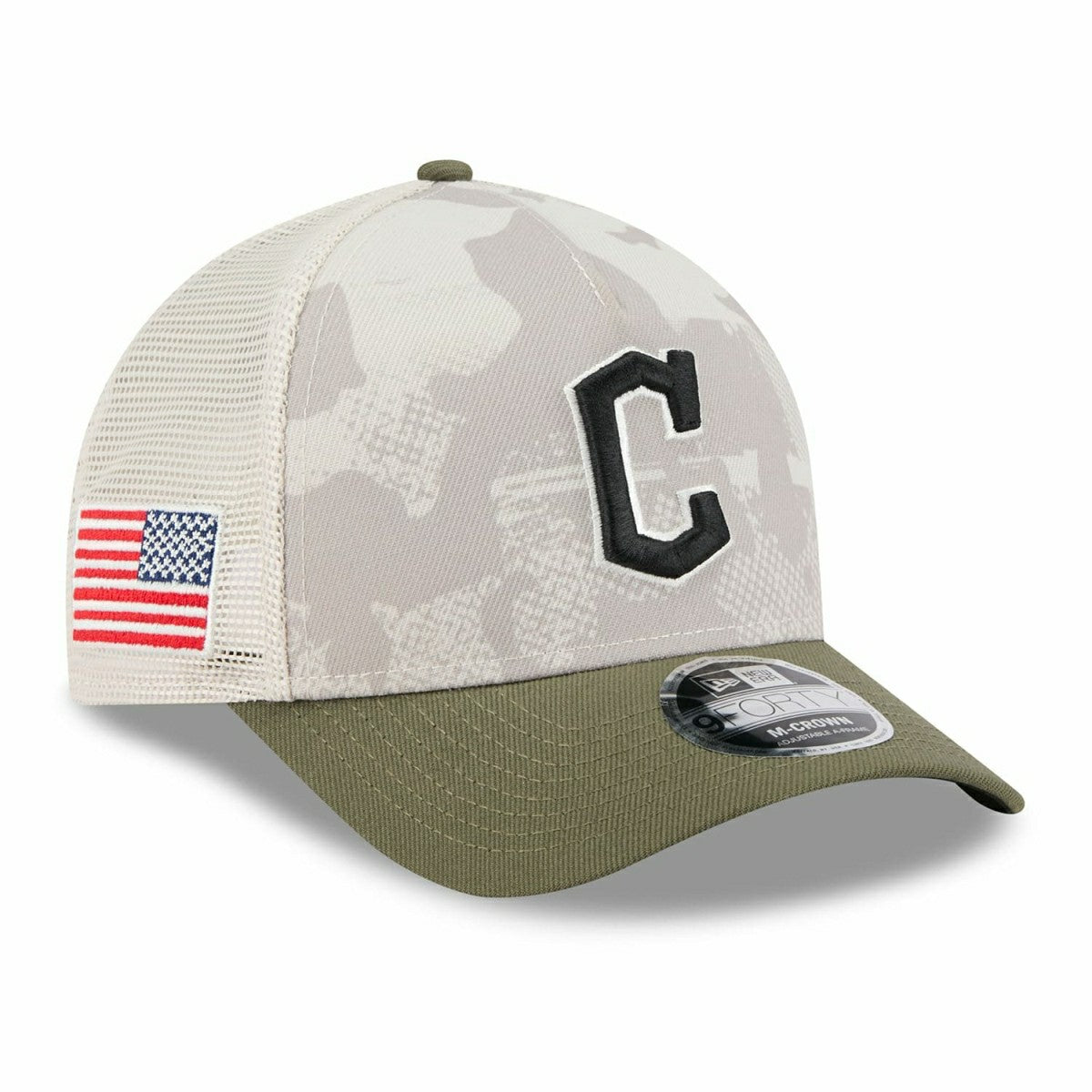 Cleveland Guardians 2025 MLB Armed Forces 9FORTY M-Crown A-Frame Snapback Cap Taass sale