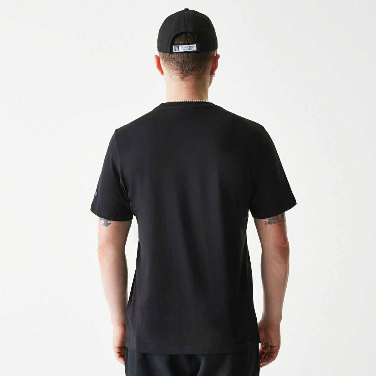 Colorado Rockies Team Logo New Era MLB T-Shirt Black Classic