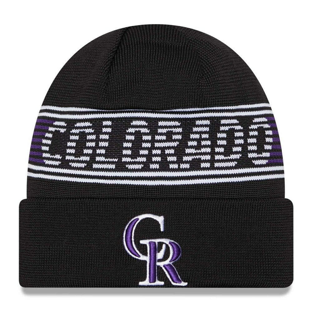 Colorado Rockies Authentic 2024 MLB Clubhouse New Era Beanie Knit Taass US