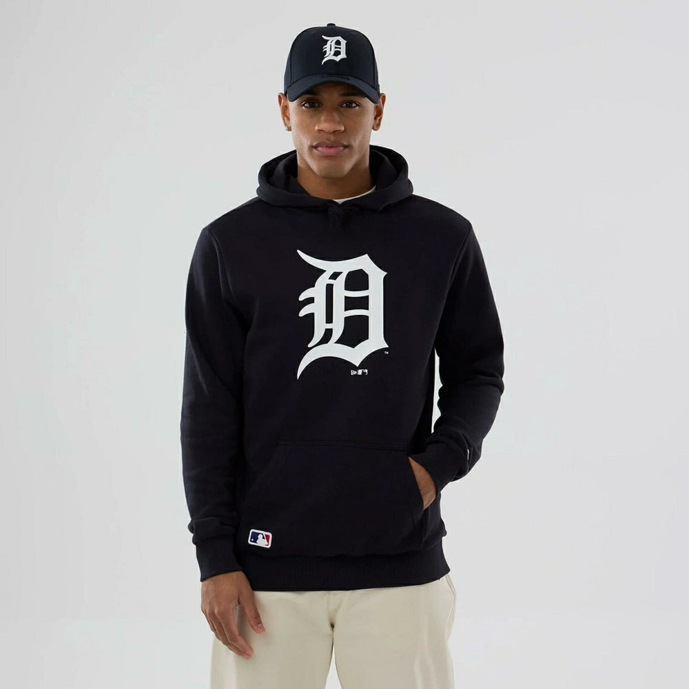 Detroit Tigers Team Logo New Era MLB Hoodie Navy Fashion