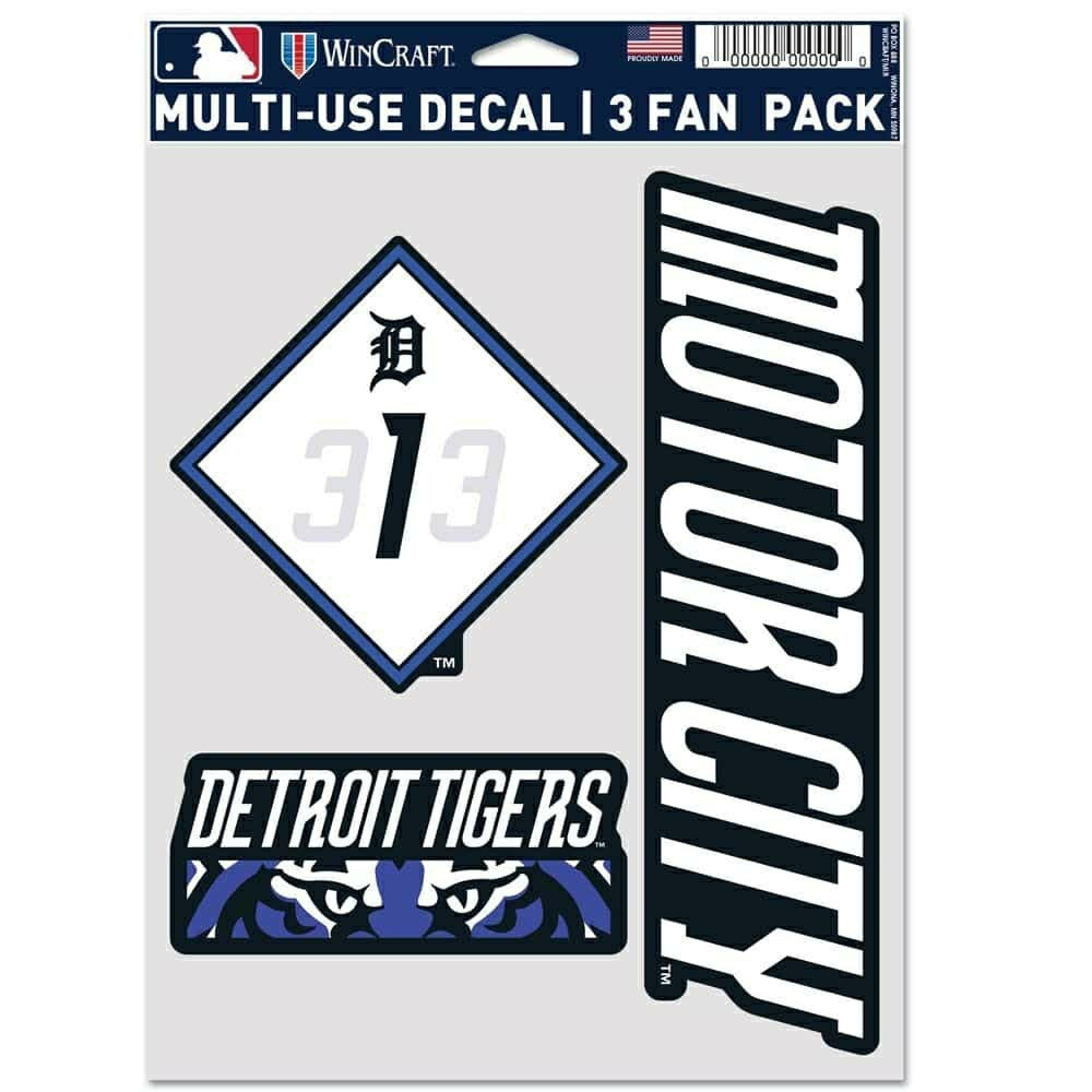 Detroit Tigers City Connect Multi-Use MLB Decals Set (3 Pcs.) Taass sale