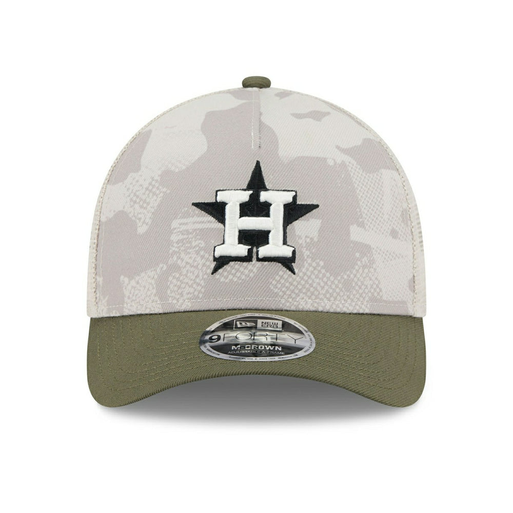 Houston Astros 2025 MLB Armed Forces 9FORTY M-Crown A-Frame Snapback Cap Taass US