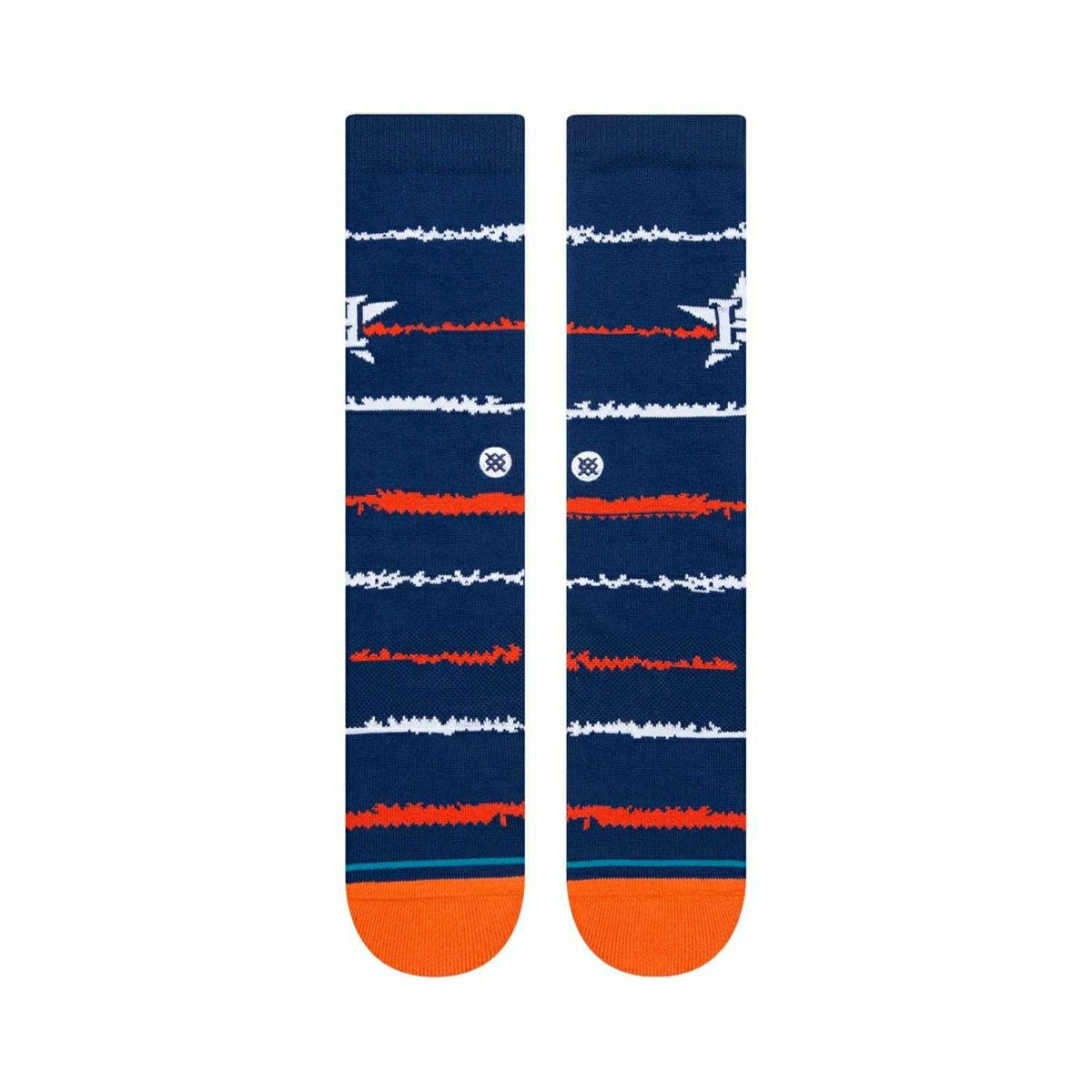 Houston Astros Chalk Stance MLB Crew Socks Blue Fashion