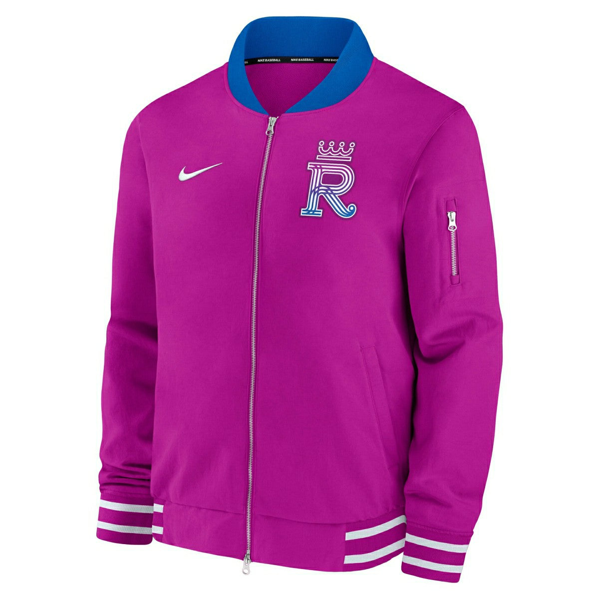 Kansas City Royals City Connect 2026 MLB Authentic Dugout Bomber Jacket Purple Taass US