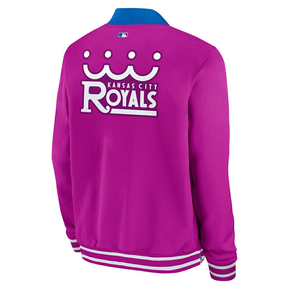 Kansas City Royals City Connect 2026 MLB Authentic Dugout Bomber Jacket Purple Taass US