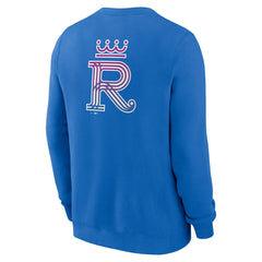 Kansas City Royals City Connect 2-Hit Club Crew Pullover Blue Fashion