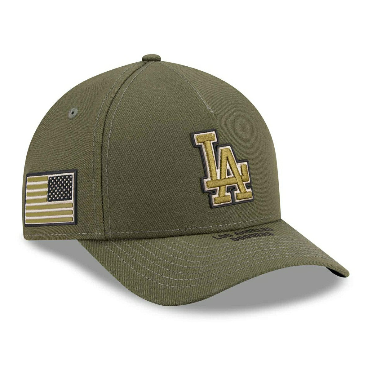 Los Angeles Dodgers 2026 MLB Armed Forces 9FORTY M-Crown A-Frame Adjustable Cap Olive Taass sale