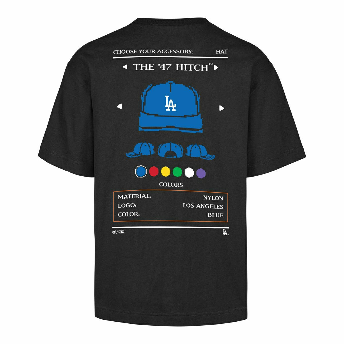 Los Angeles Dodgers 8-Bit Hero Foundation MLB T-Shirt Black Taass sale