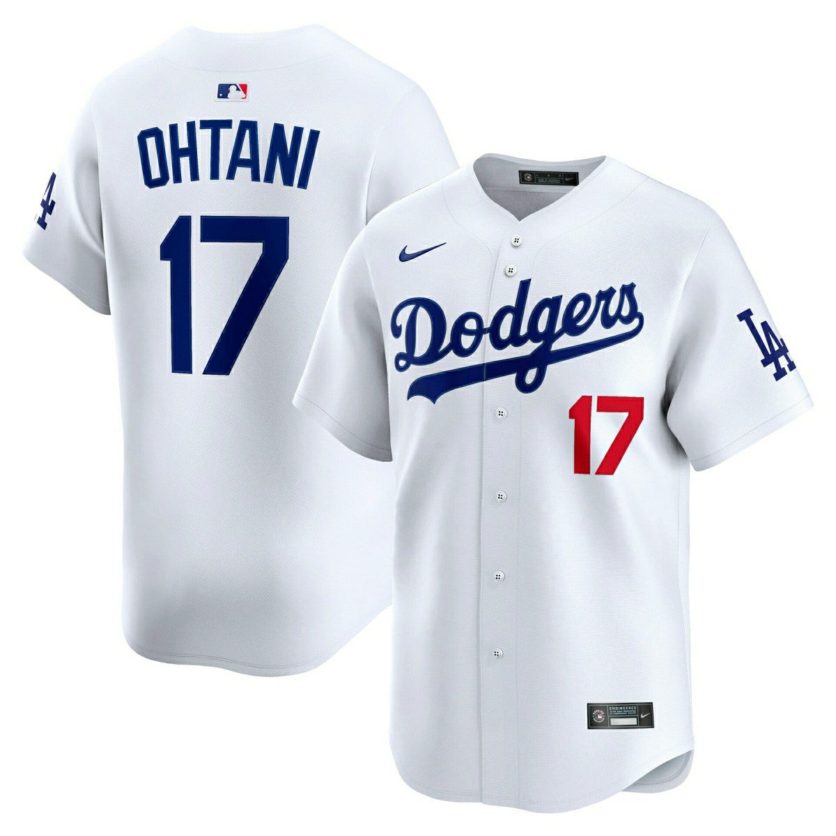Shohei Ohtani #17 Los Angeles Dodgers Limited MLB Jersey White Taass US