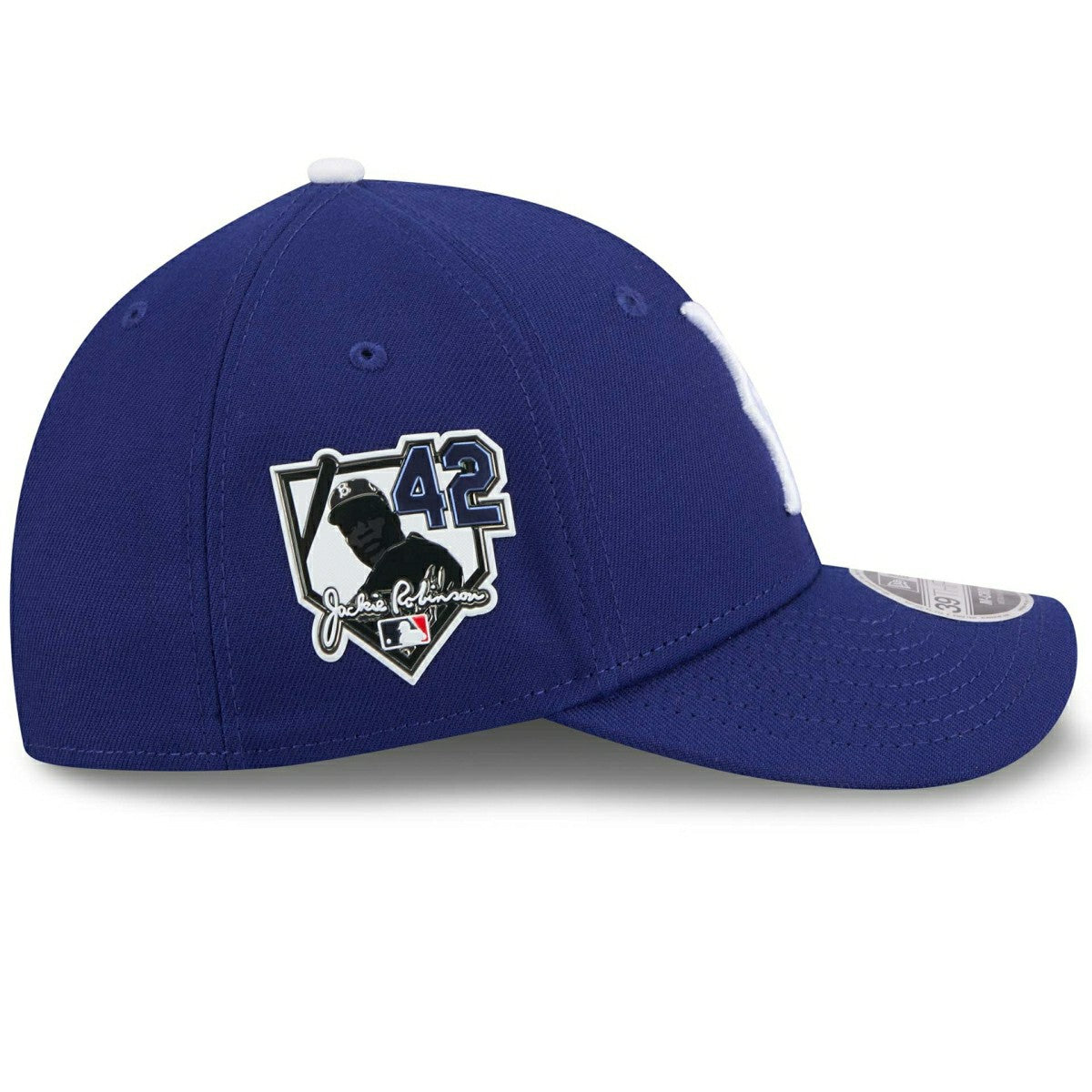 Brooklyn Dodgers 2026 Jackie Robinson Day 39THIRTY M-Crown Flex Cap Blue Lifestyle