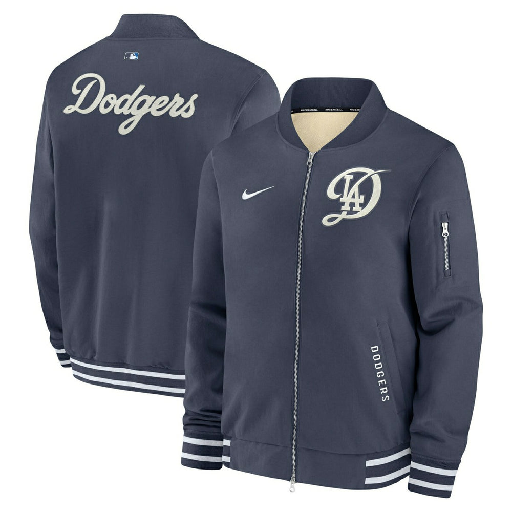 Los Angeles Dodgers City Connect 2026 MLB Authentic Dugout Bomber Jacket Navy Taass US