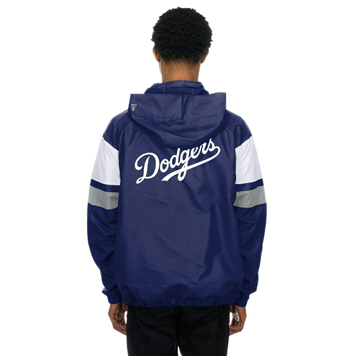 Los Angeles Dodgers MLB Quarter Zip Windbreaker Jacket Blue Taass sale