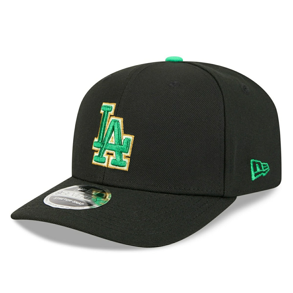 Los Angeles Dodgers 2026 St. Patrick's Day 9SEVENTY Stretch-Snap MLB Cap Black Taass US