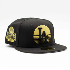 Los Angeles Dodgers 2024 World Series Misty Morning 59FIFTY Fitted MLB Cap Black Classic