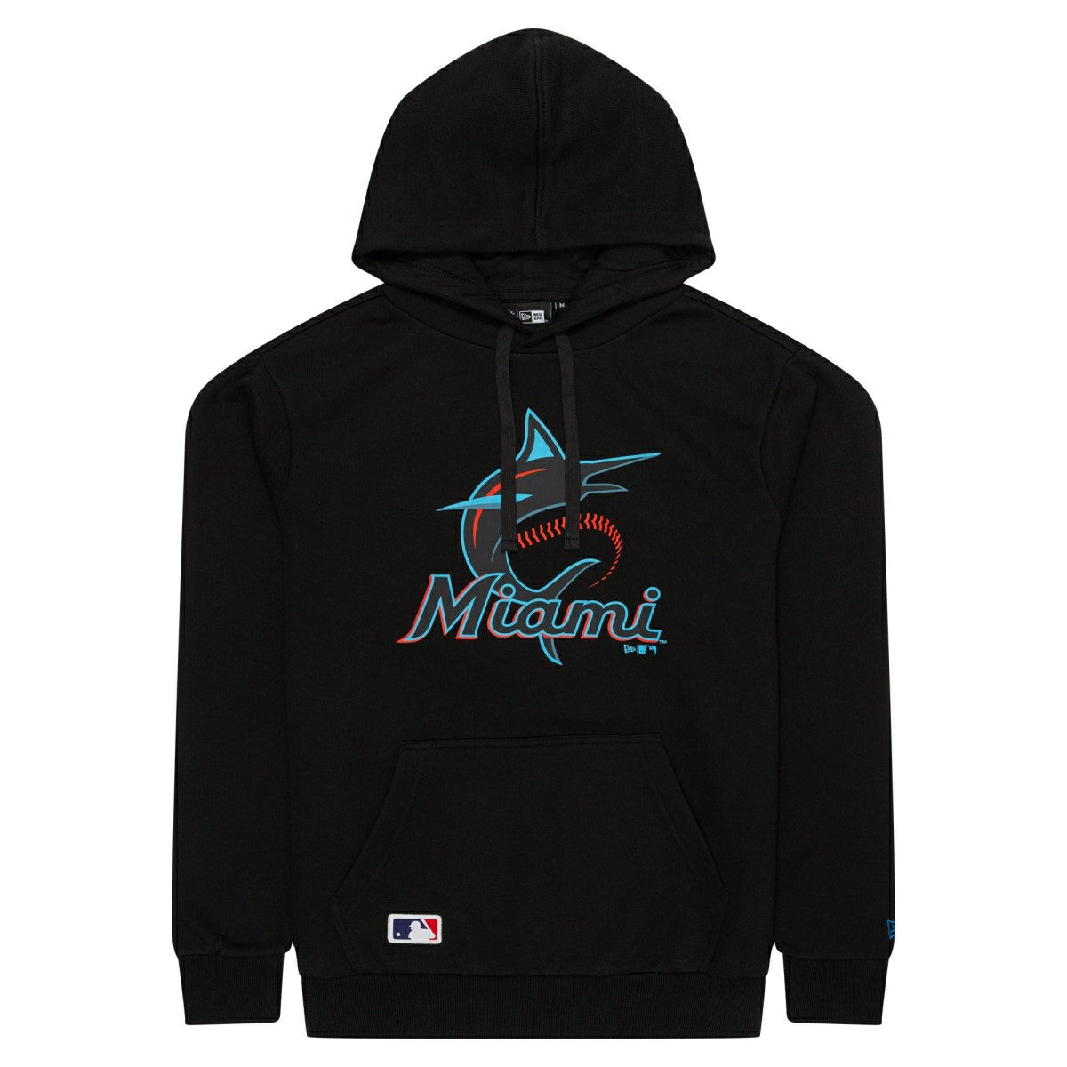 Miami Marlins Team Logo MLB Hoodie Black Taass US