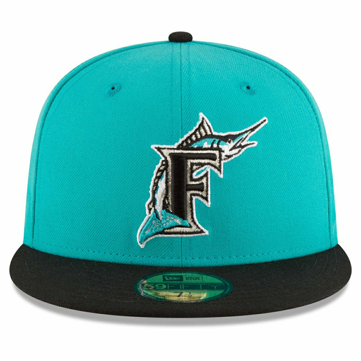 Florida Marlins 1997 World Series Cooperstown 59FIFTY Fitted MLB Cap Teal Fashion