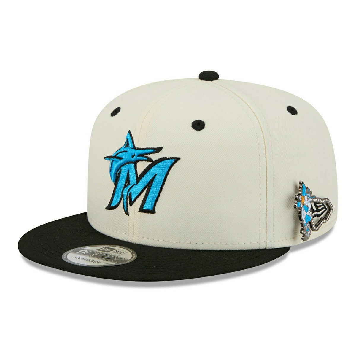 Miami Marlins Mascot Pin 9FIFTY Snapback Cap Classic