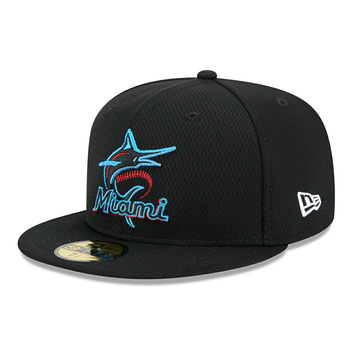Miami Marlins 2025 MLB Clubhouse 59FIFTY Fitted Cap Black Taass US